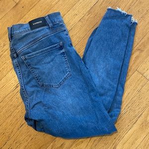 Express super high rise mom Jean size 8